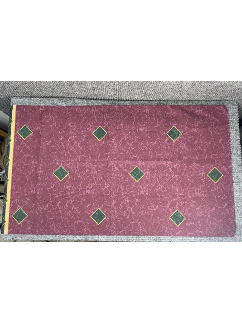 Springmaid Amalfi Pillowcase Set KING Burgundy Vtg 90s Jewel Tone Marbled Rare